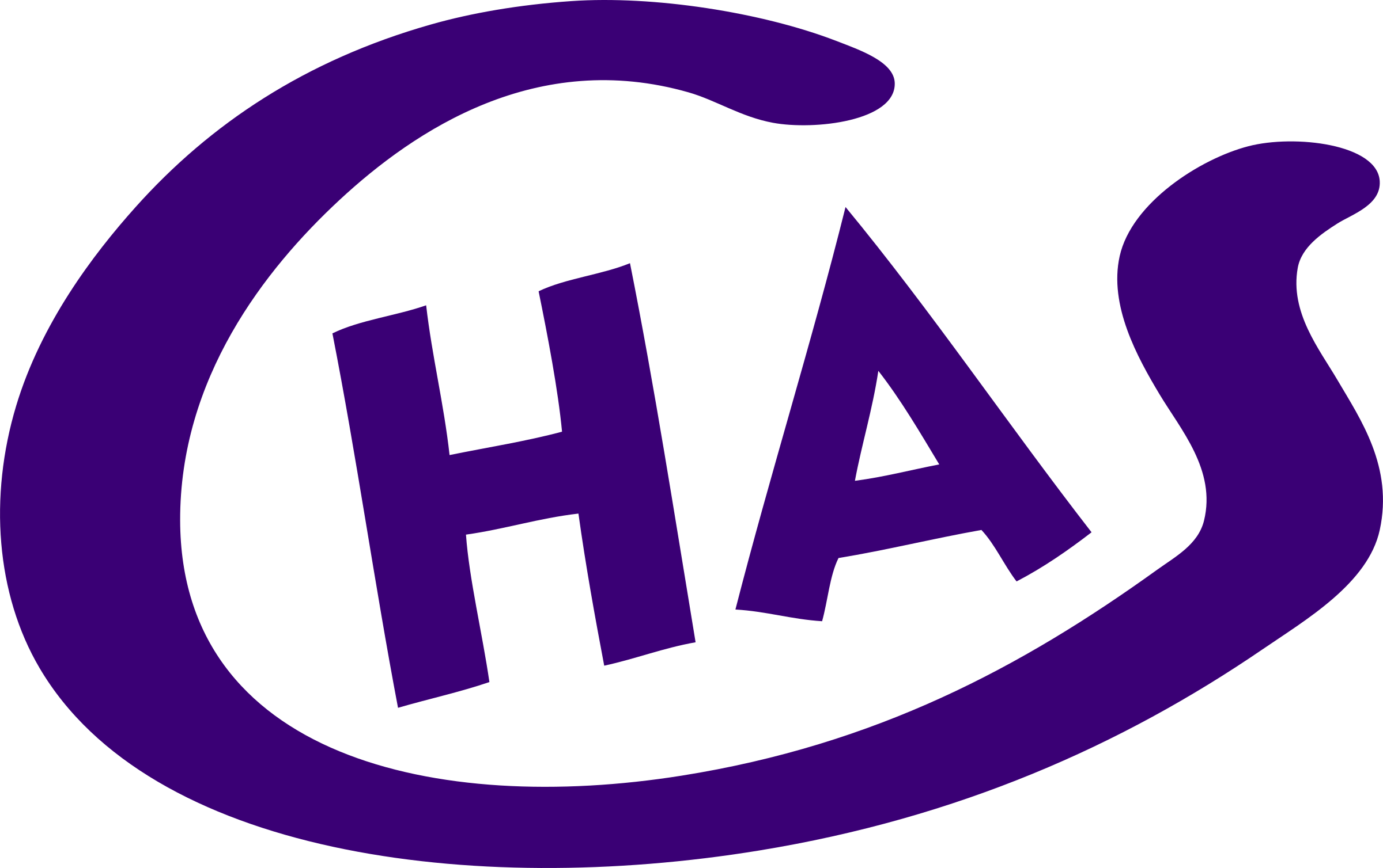 The word HAS in bold, uppercase letters sits inside a thick purple speech bubble—ideal for promoting qualified commercial electricians.